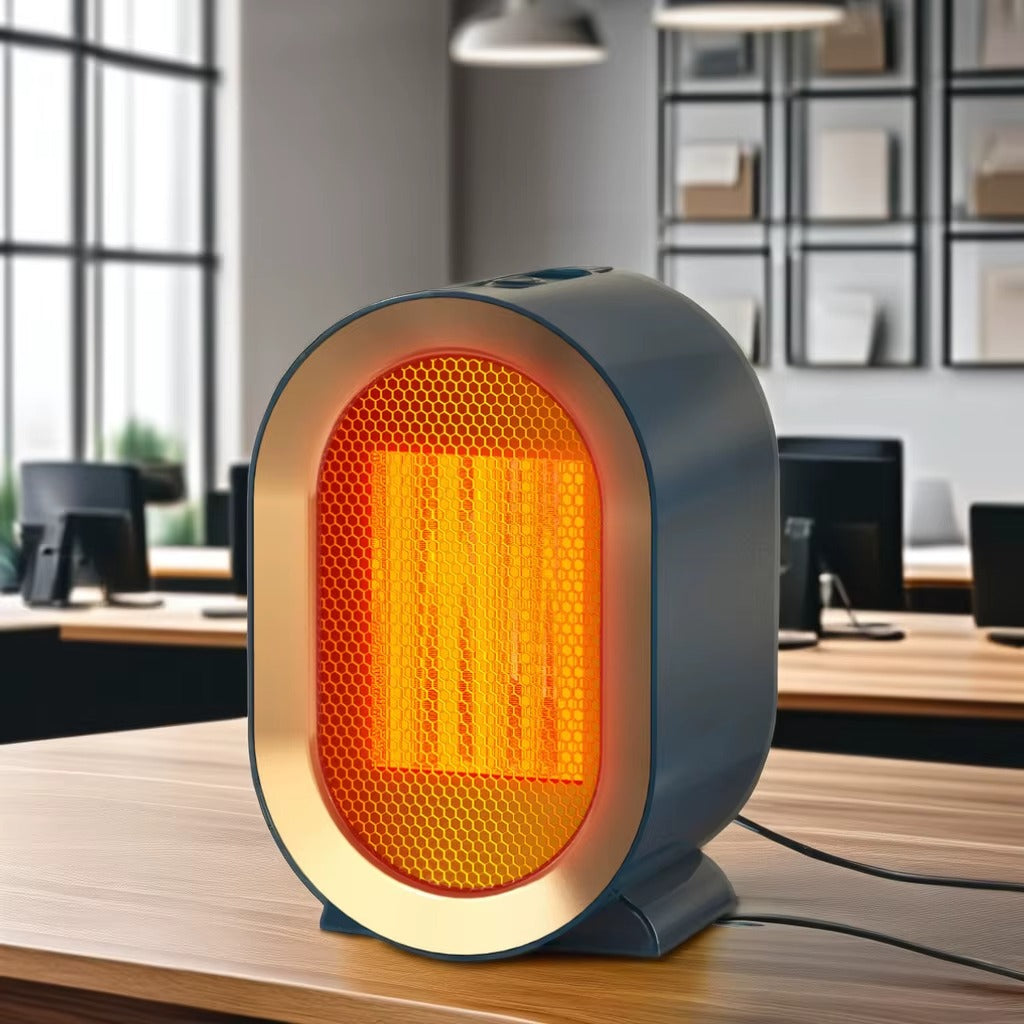 Desktop Electric Heater Mini Portable Fan Heater 220V PTC Ceramic Heating Warm Air Blower Home Office Warmer Machine