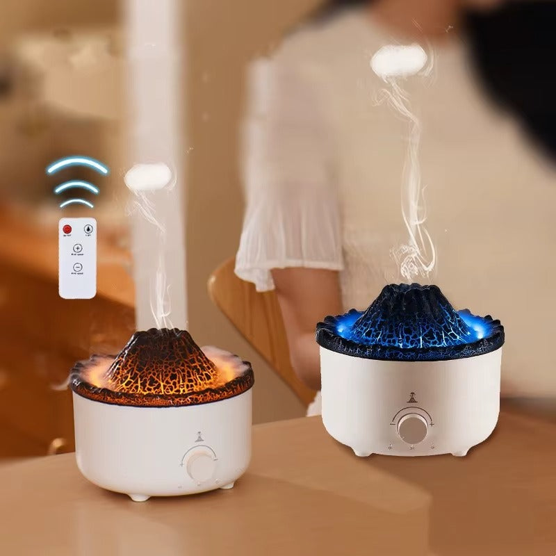 Mute Of New Small Simulated Flame Volcano Humidifier